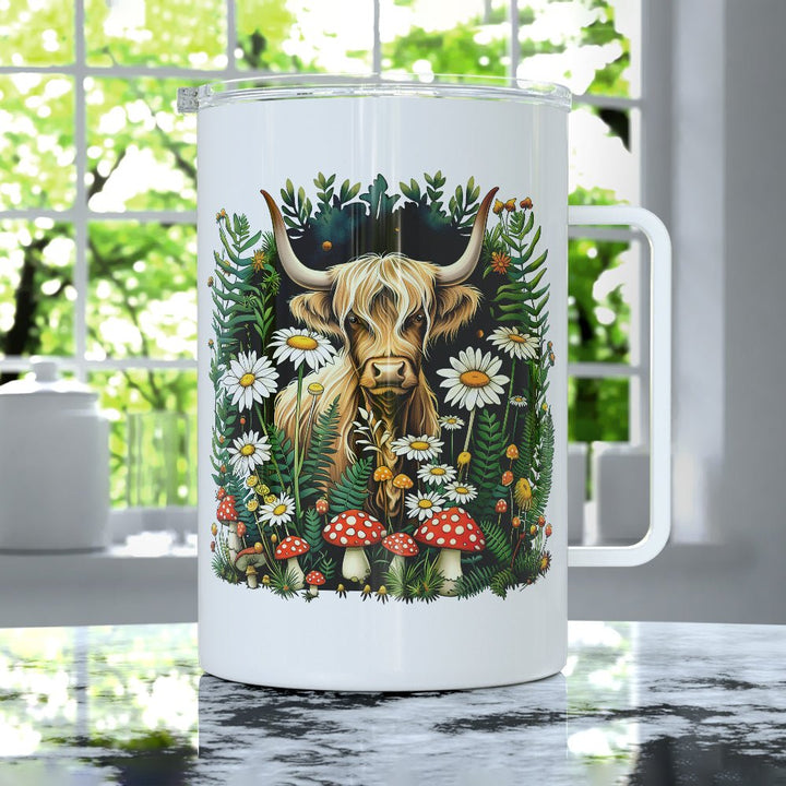 Cottagecore Highland Cow Insulated Travel Mug - Loftipop