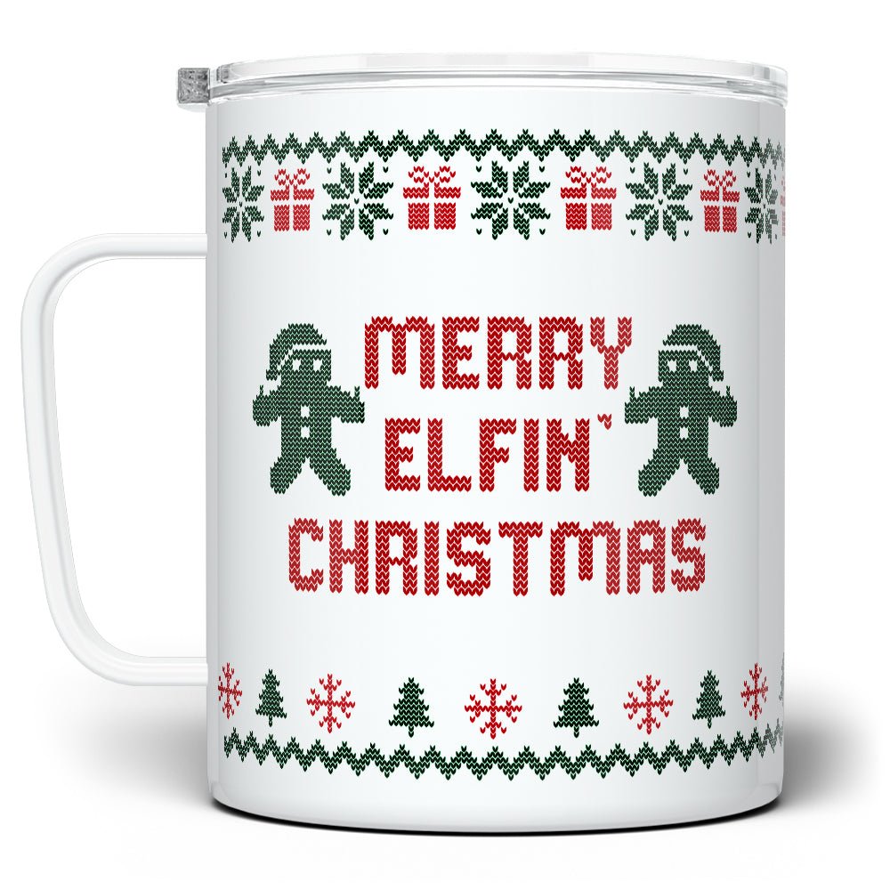 Merry Elfin Christmas Insulated Travel Mug - Loftipop