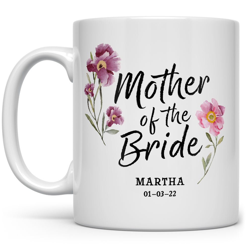 Personalized Mother of the Bride Floral Mug - Loftipop