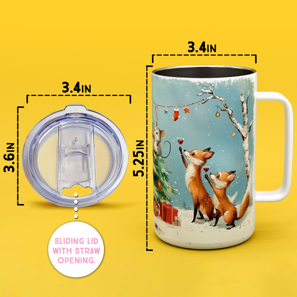 Festive Animals Holiday Insulated Travel Mug