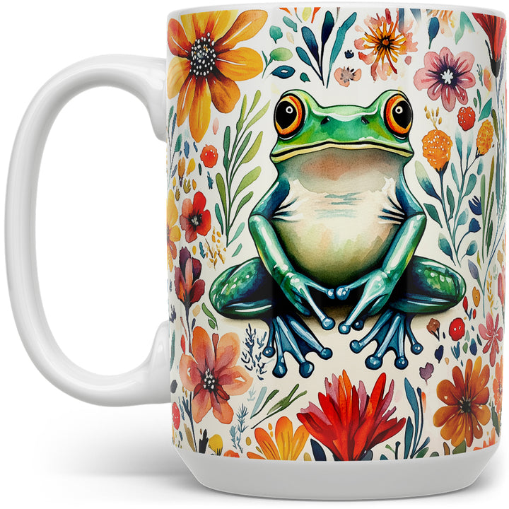 Floral Frog Mug