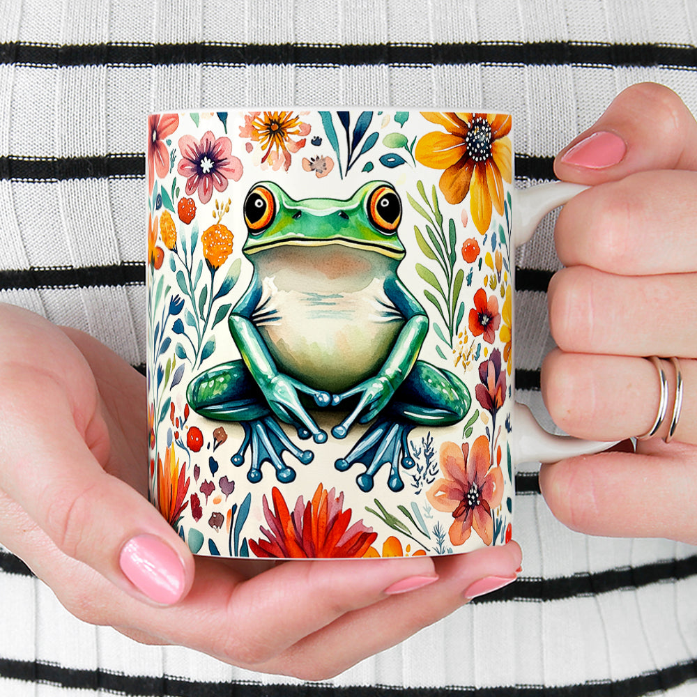 Floral Frog Mug