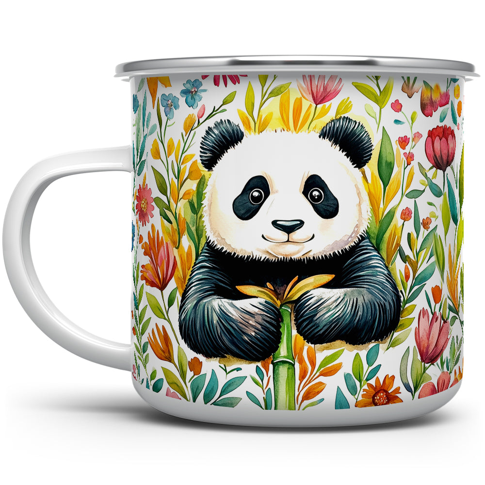 Floral Panda Camp Mug