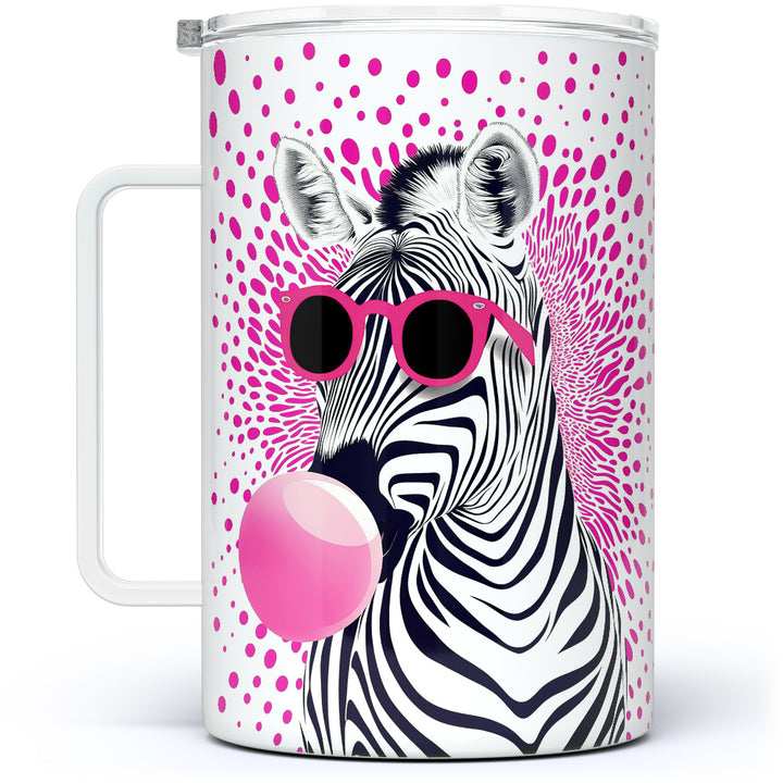 Retro Zebra Insulated Travel Mug