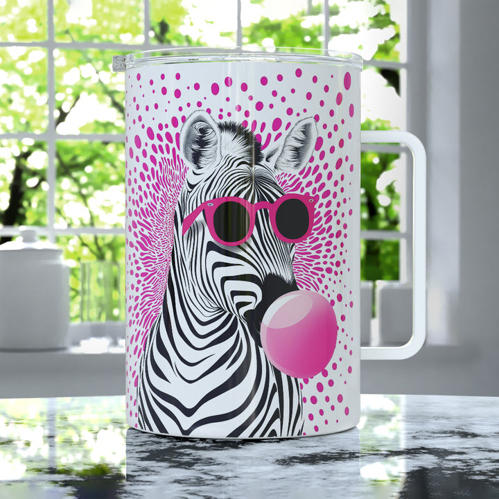 Retro Zebra Insulated Travel Mug