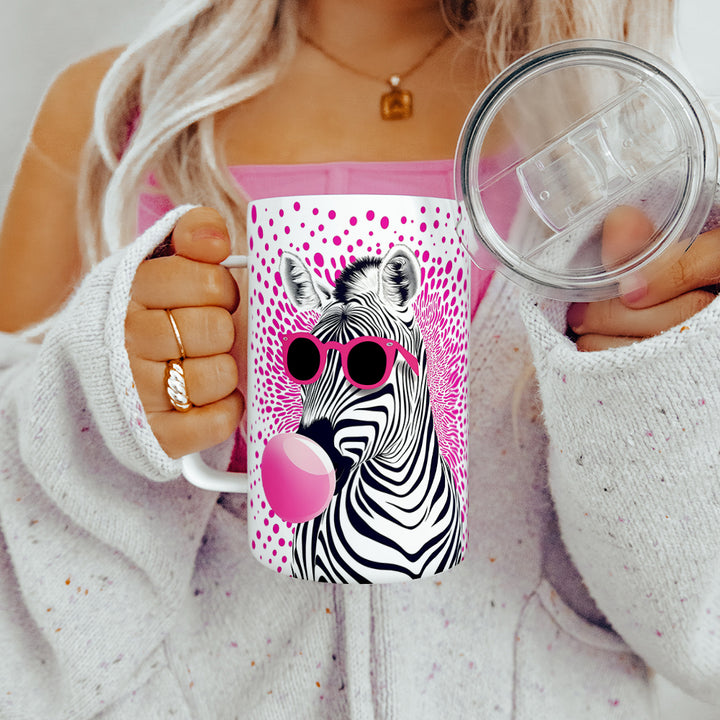 Retro Zebra Insulated Travel Mug