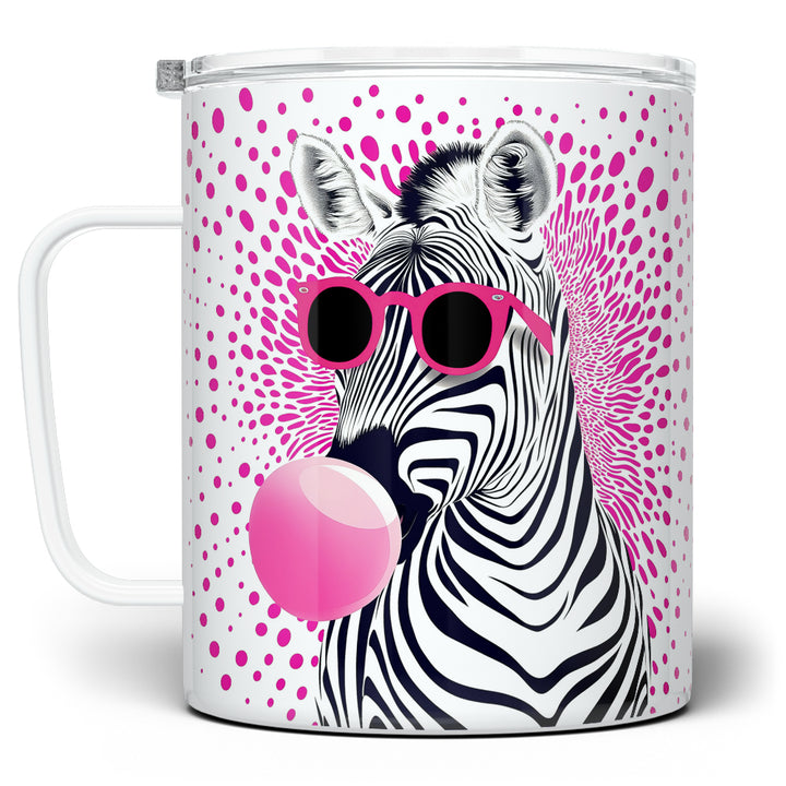 Retro Zebra Insulated Travel Mug