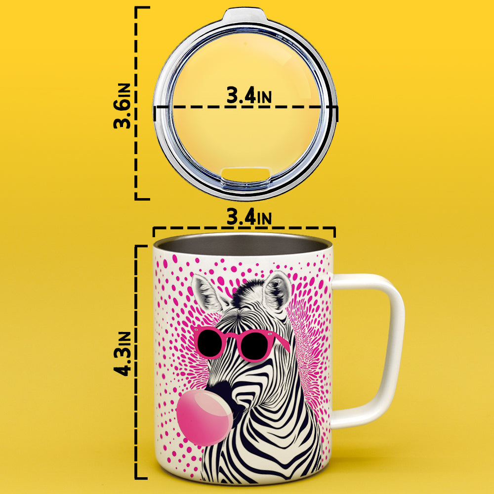 Retro Zebra Insulated Travel Mug