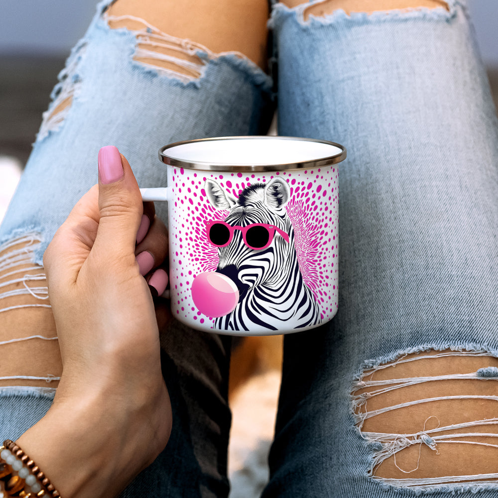 Retro Zebra Camp Mug