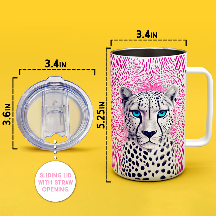 Cheetah Insulated Travel Mug