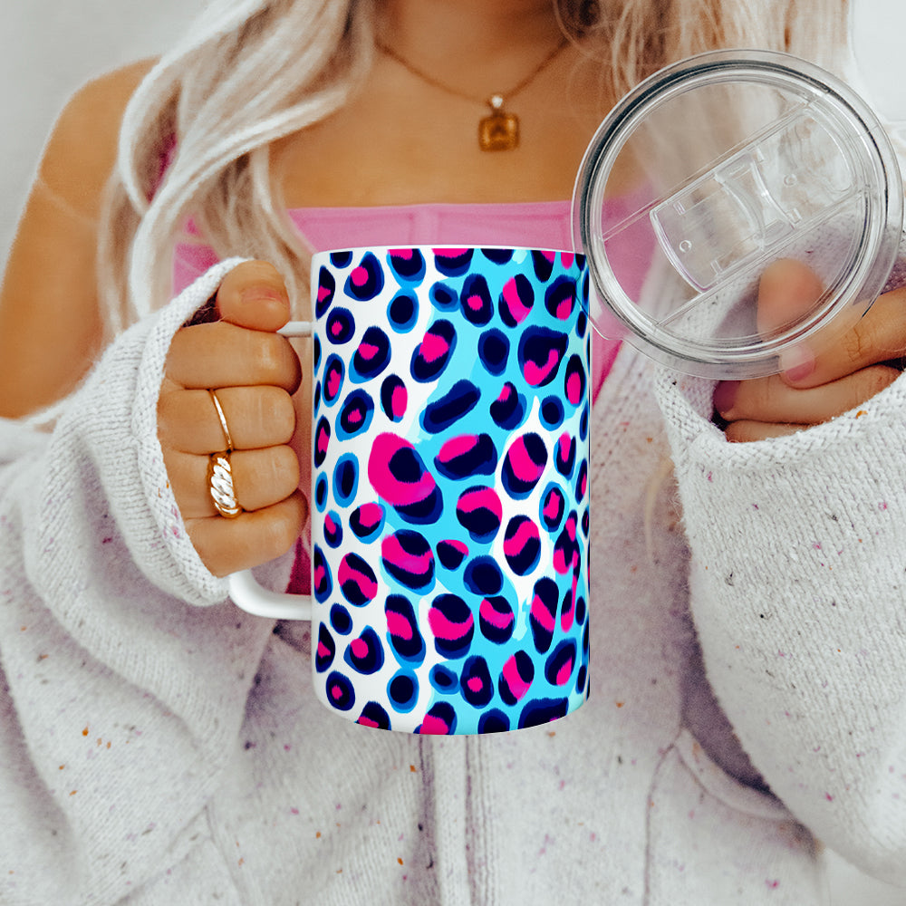 Cheetah Print Insulated Travel Mug