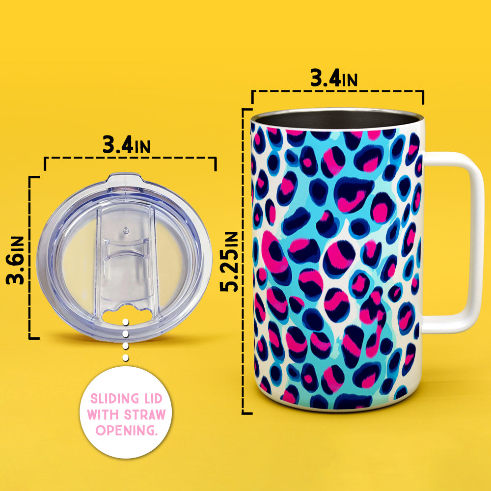 Cheetah Print Insulated Travel Mug