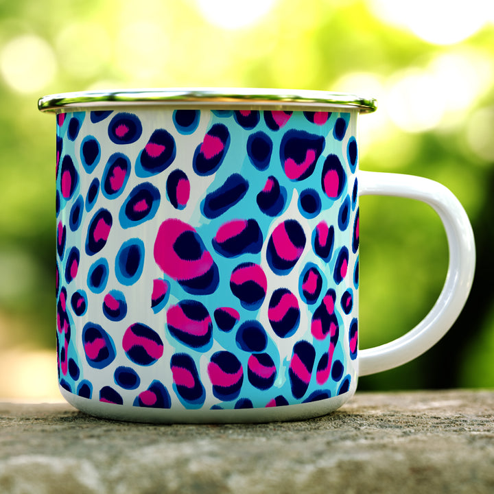 Cheetah Print Camp Mug