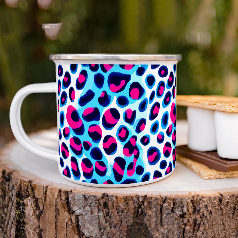 Cheetah Print Camp Mug