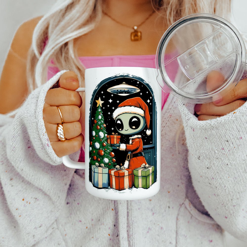 Alien Christmas Insulated Travel Mug - Loftipop