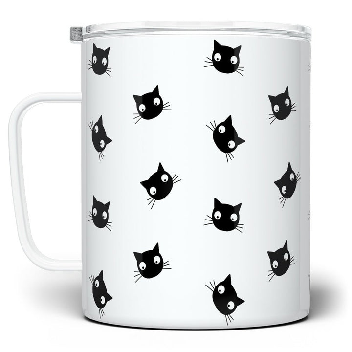 Black Cat Insulated Travel Mug - Loftipop