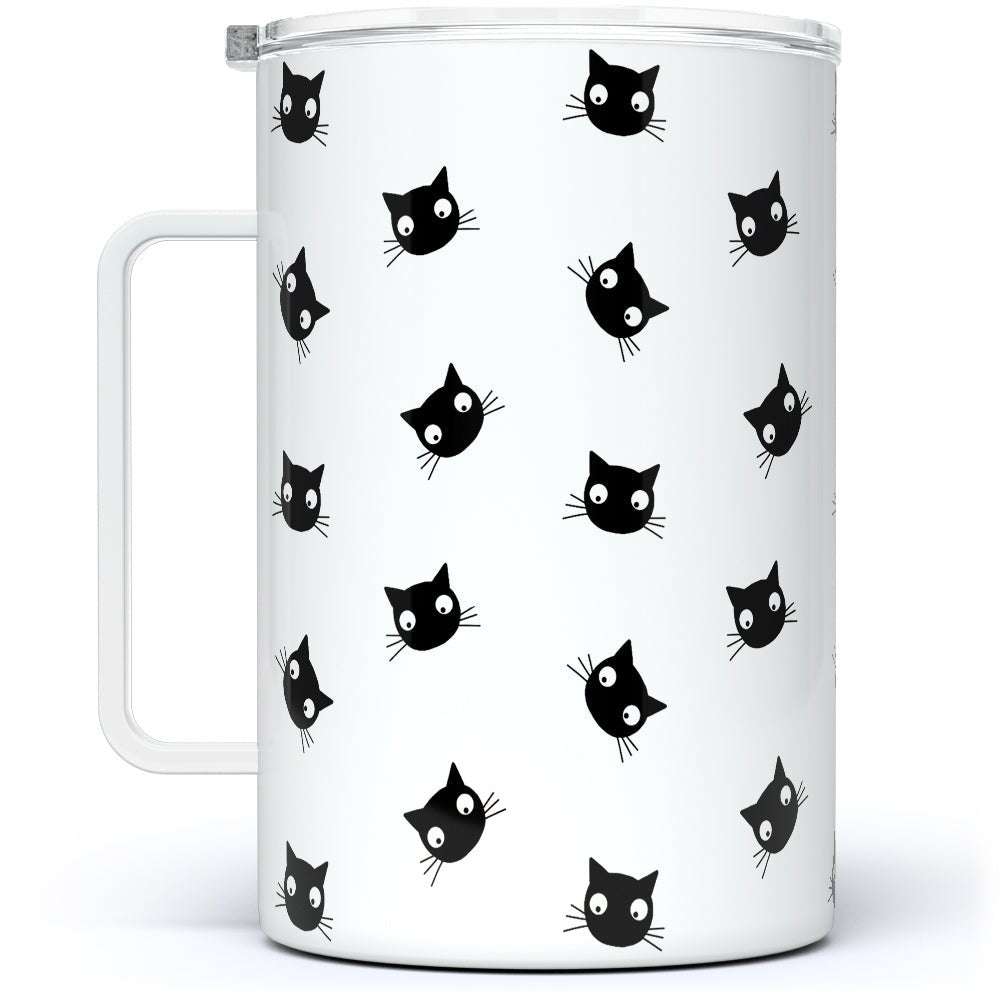 Black Cat Insulated Travel Mug - Loftipop