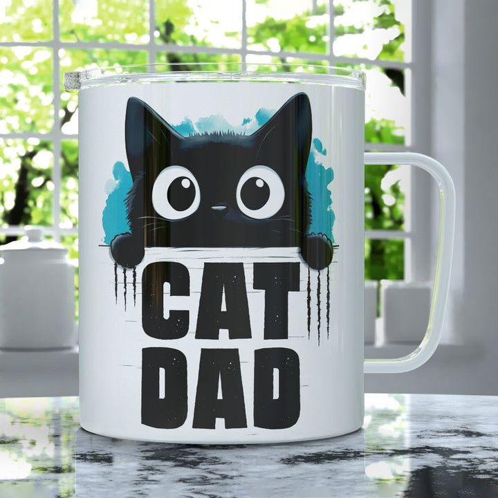 Cat Dad Insulated Travel Mug - Loftipop