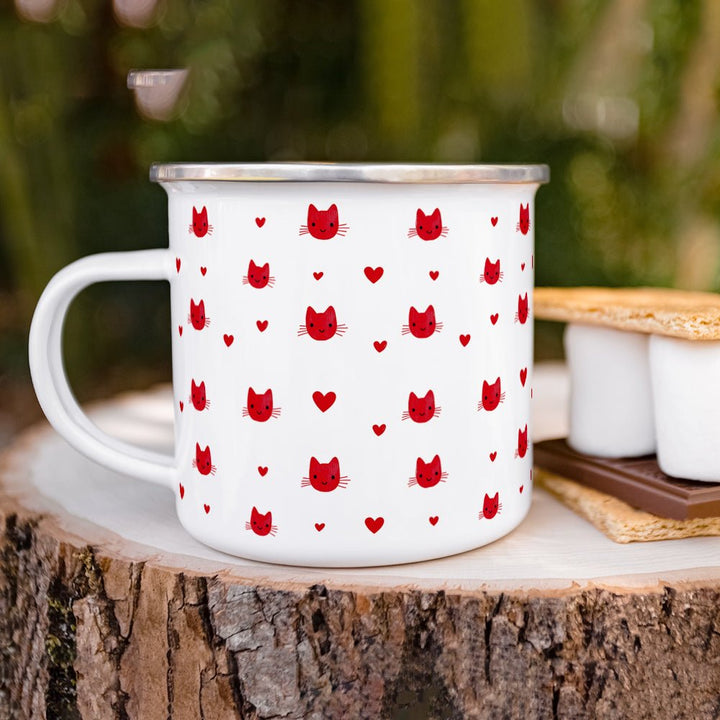 Cat Hearts Camp Mug - Loftipop