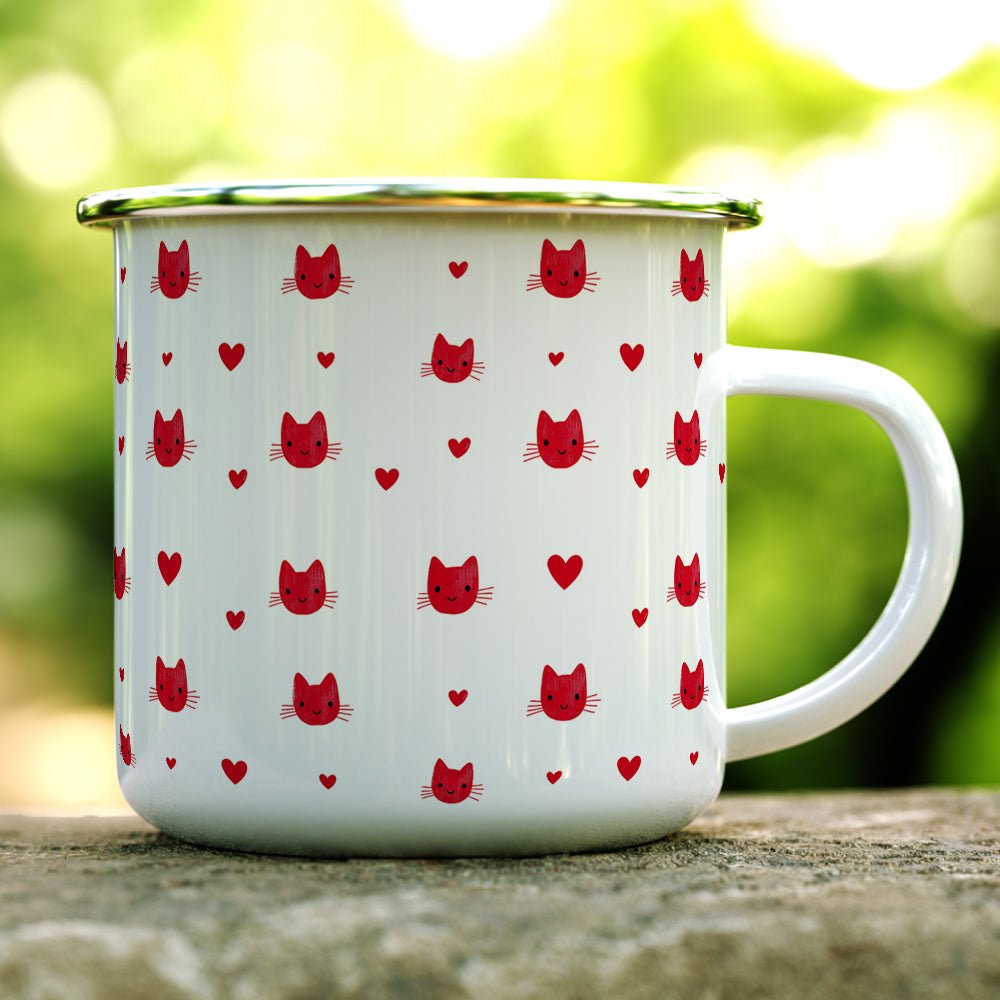 Cat Hearts Camp Mug - Loftipop