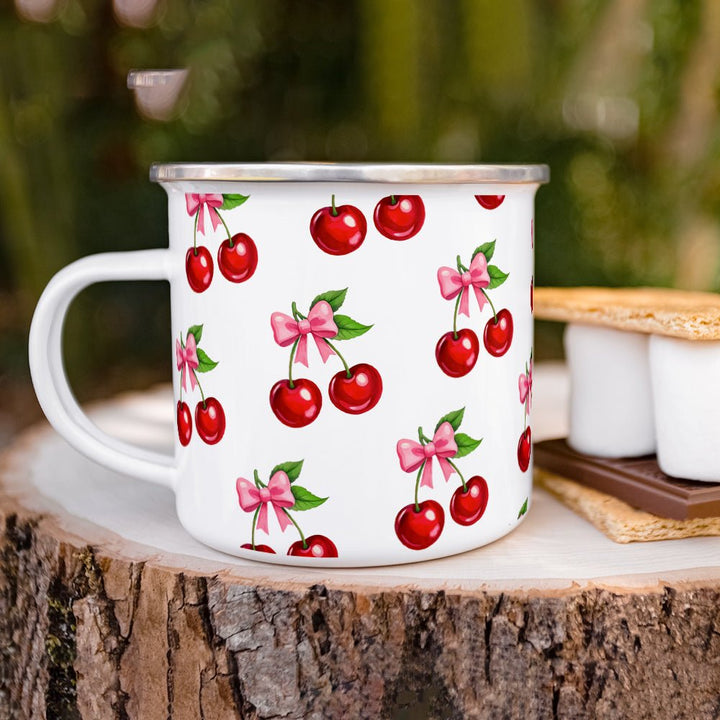 Cherry Bows Camp Mug - Loftipop