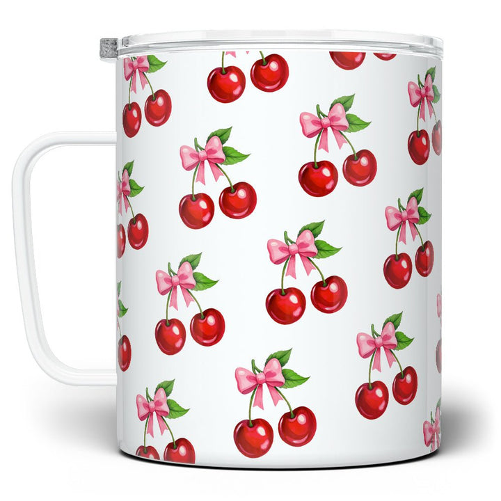 Cherry Bows Insulated Travel Mug - Loftipop