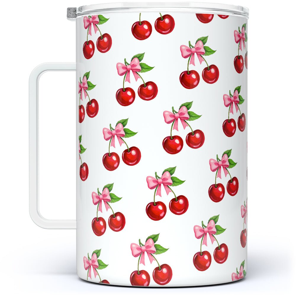 Cherry Bows Insulated Travel Mug - Loftipop