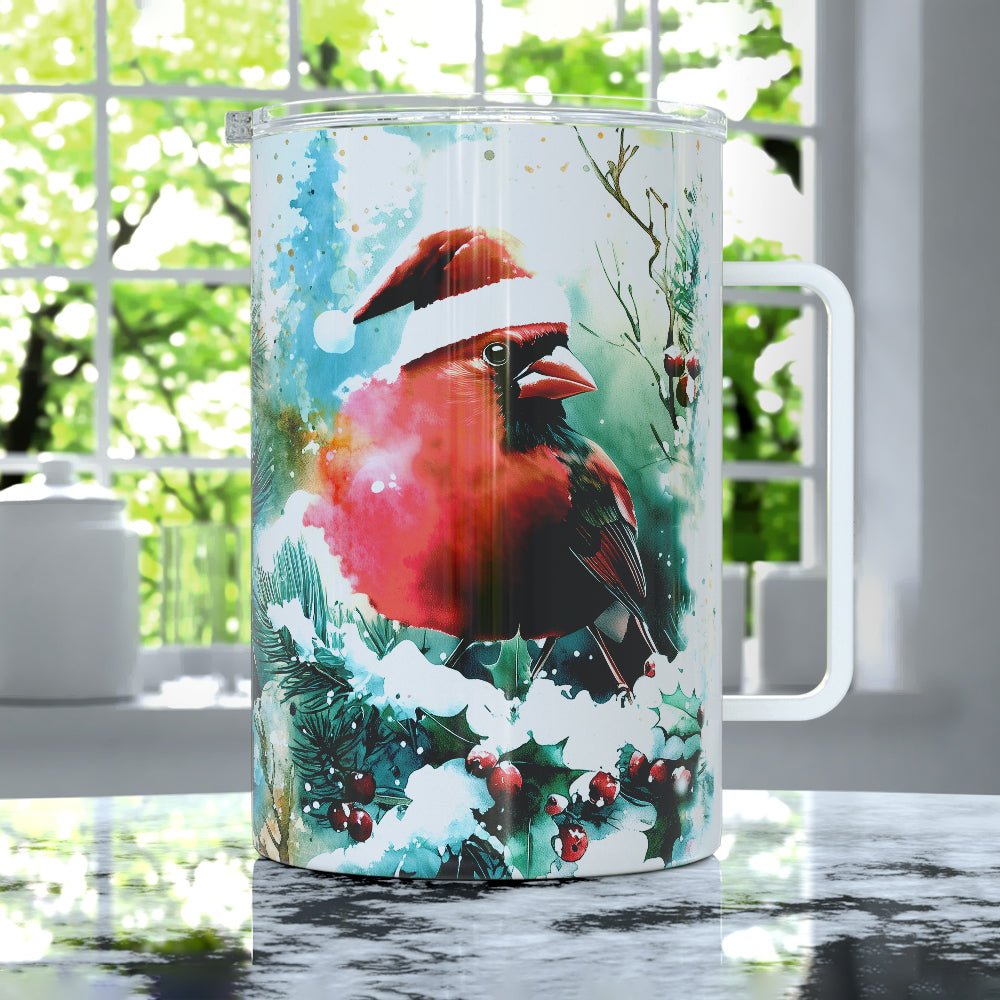 Christmas Cardinal Insulated Travel Mug - Loftipop