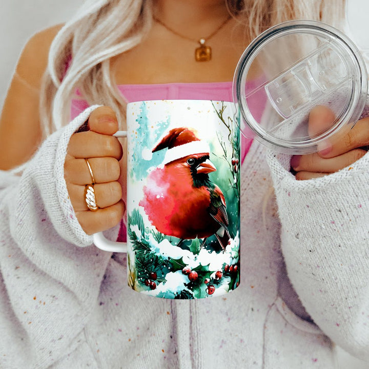 Christmas Cardinal Insulated Travel Mug - Loftipop