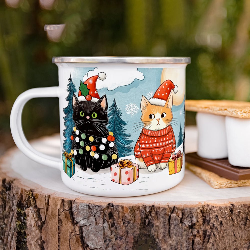 Christmas Cats Camp Mug - Loftipop