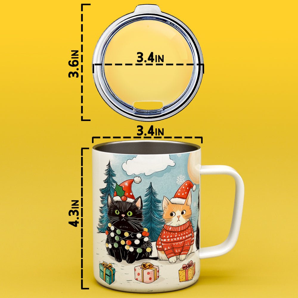 Christmas Cats Insulated Travel Mug - Loftipop