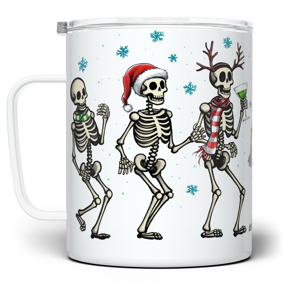 Christmas Dancing Skeletons Insulated Travel Mug - Loftipop