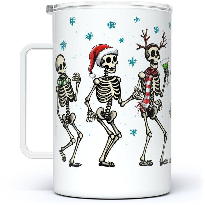 Christmas Dancing Skeletons Insulated Travel Mug - Loftipop