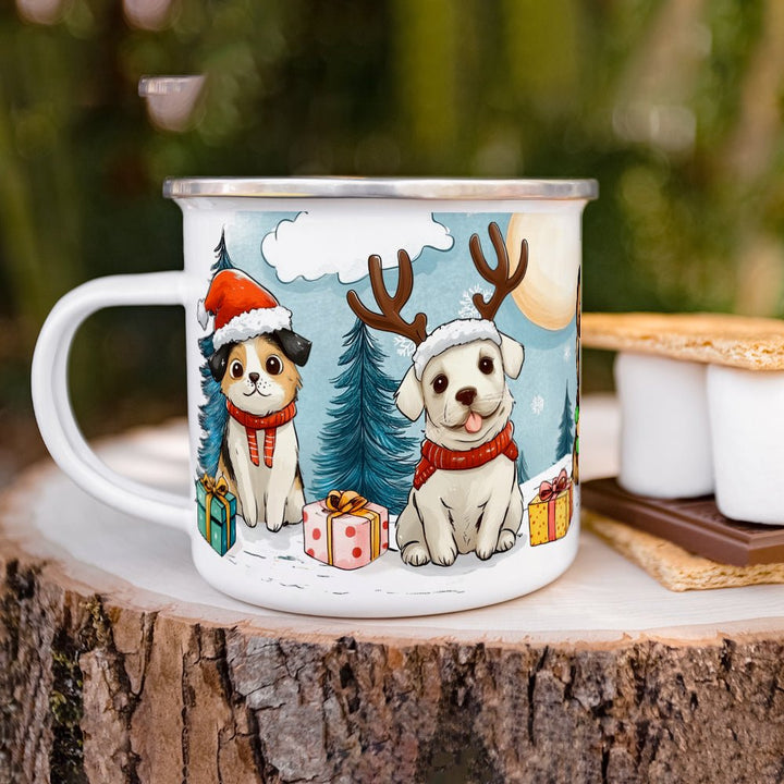 Christmas Dogs Camp Mug - Loftipop