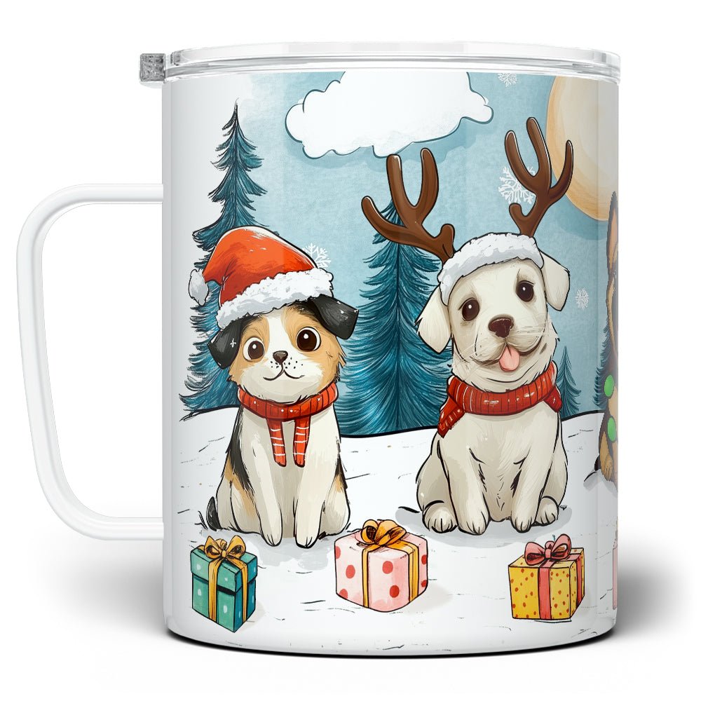 Christmas Dogs Insulated Travel Mug - Loftipop