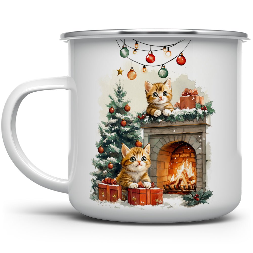 Christmas Kittens Camp Mug - Loftipop