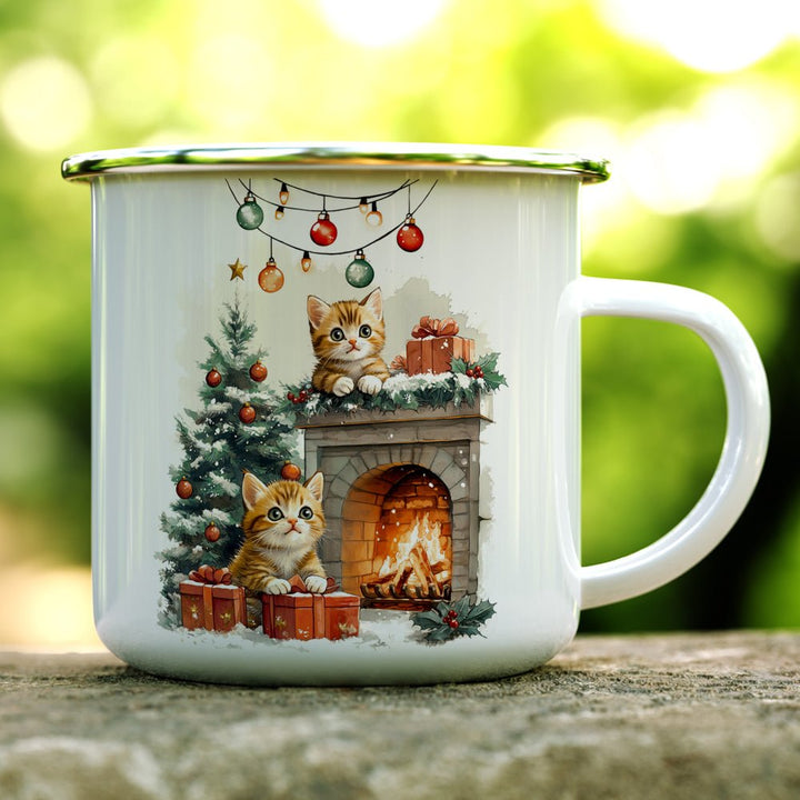 Christmas Kittens Camp Mug - Loftipop