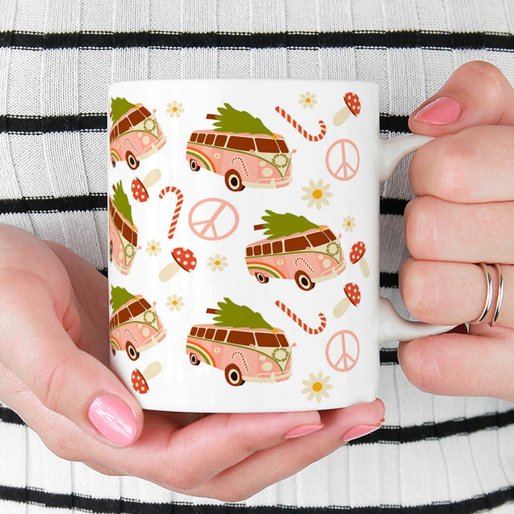 Christmas Peace Bus Mug - Loftipop