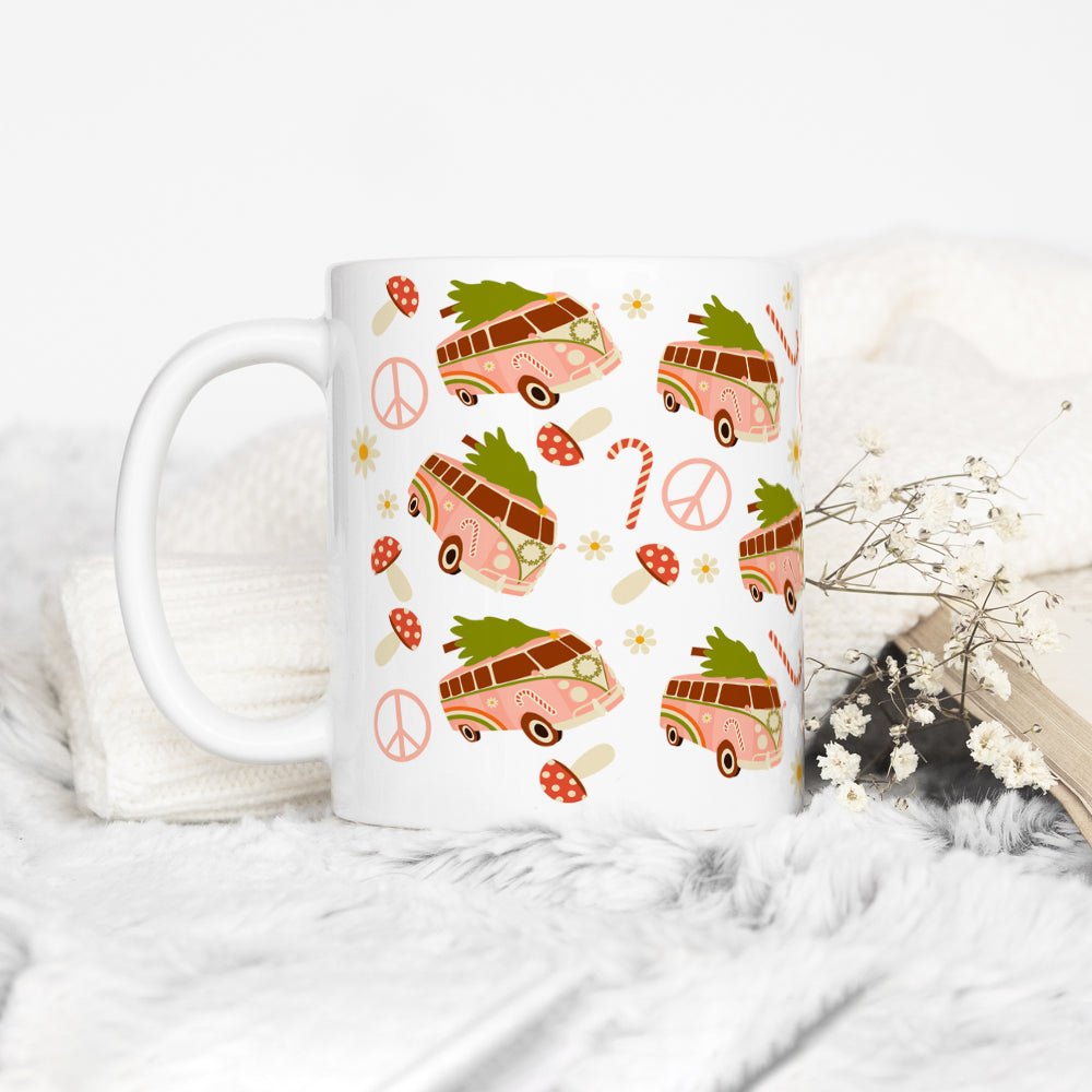 Christmas Peace Bus Mug - Loftipop