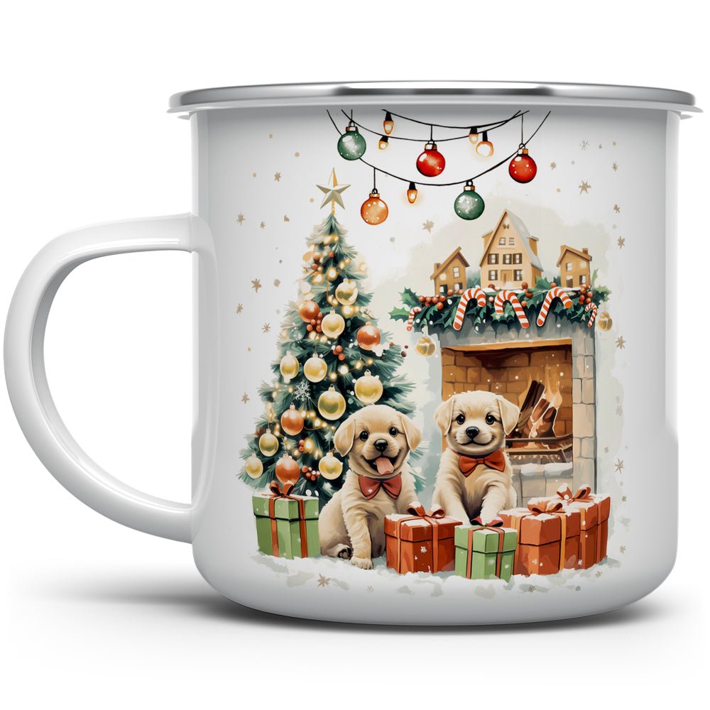 Christmas Puppies Camp Mug - Loftipop