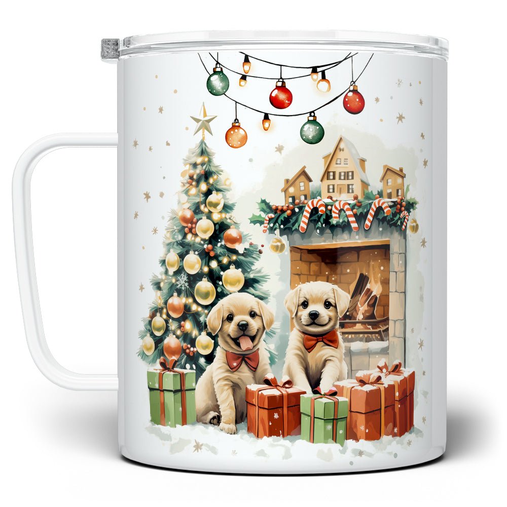 Christmas Puppies Insulated Travel Mug - Loftipop