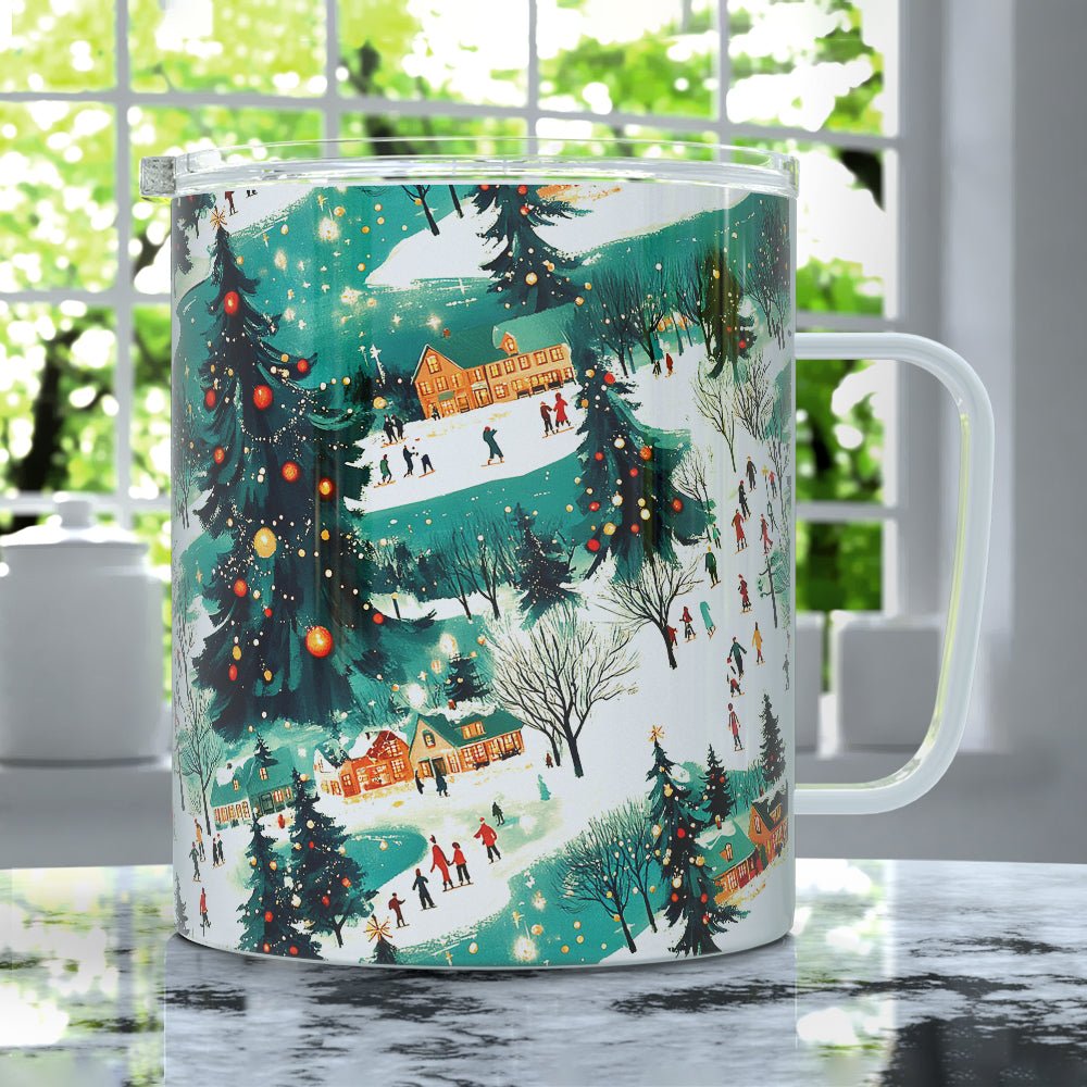 Christmas Town Insulated Travel Mug - Loftipop