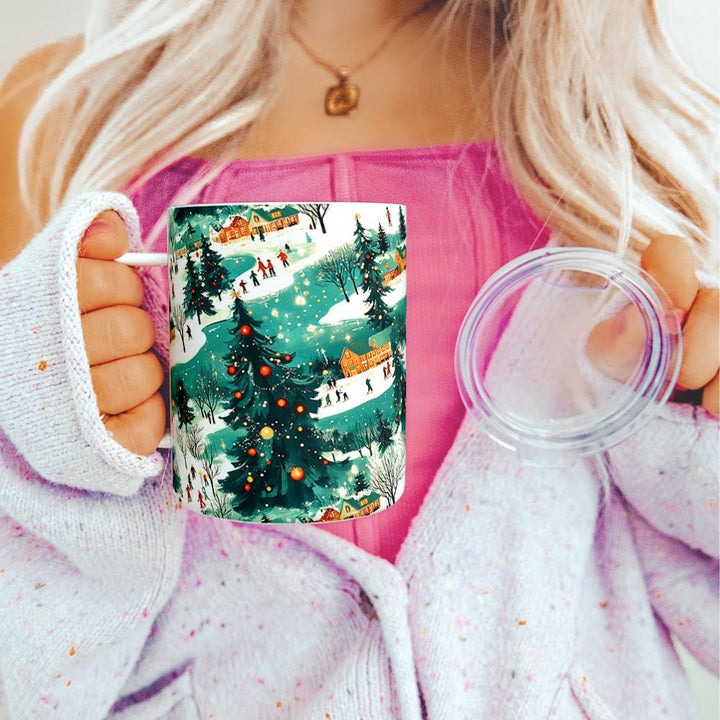 Christmas Town Insulated Travel Mug - Loftipop