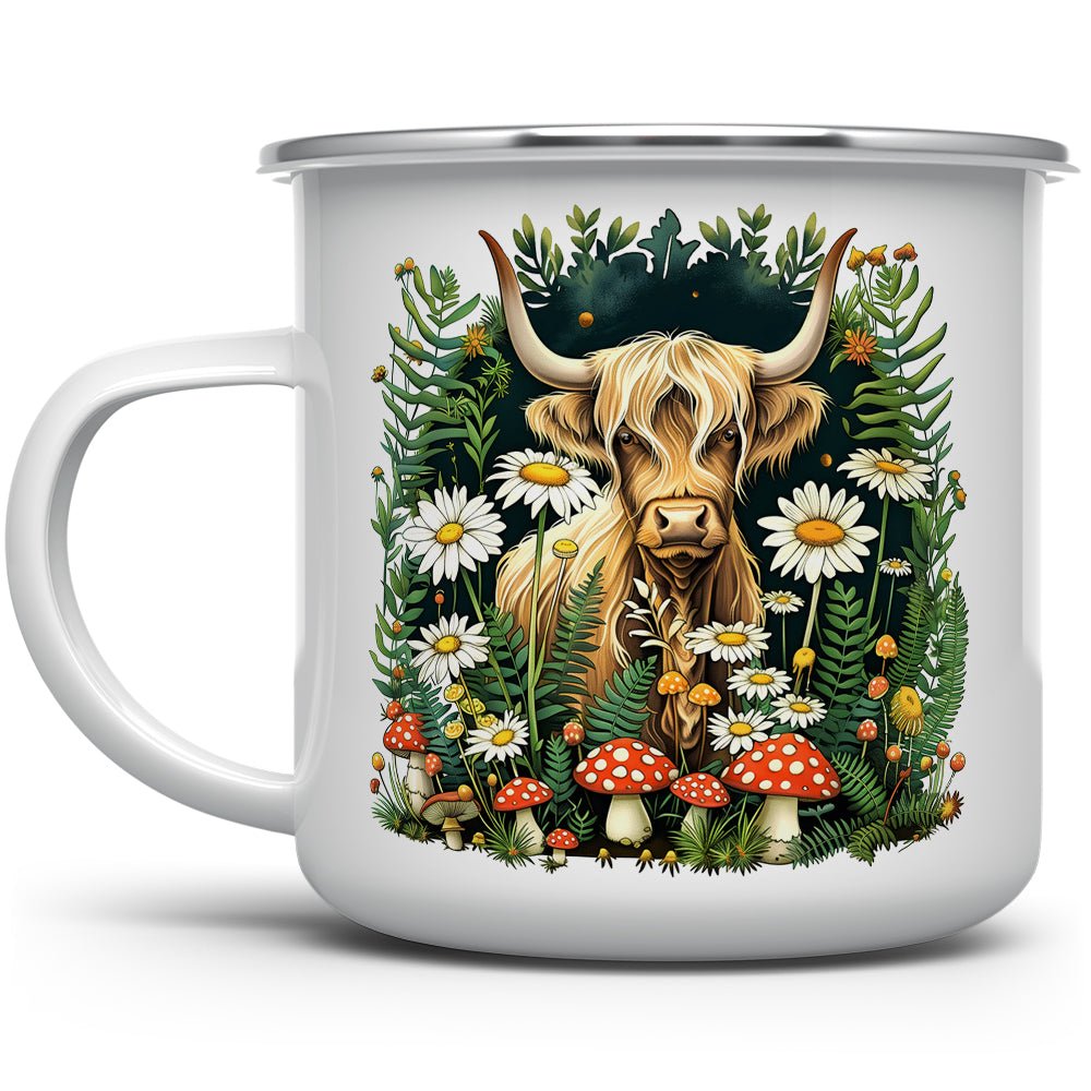 Cottagecore Highland Cow Camp Mug - Loftipop