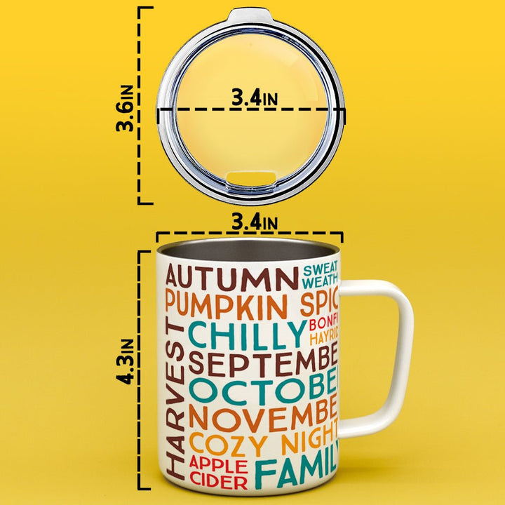 Fall Autumn Insulated Travel Mug - Loftipop