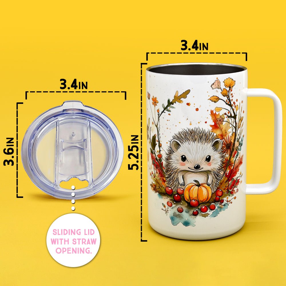 Fall Hedgehog Insulated Travel Mug - Loftipop