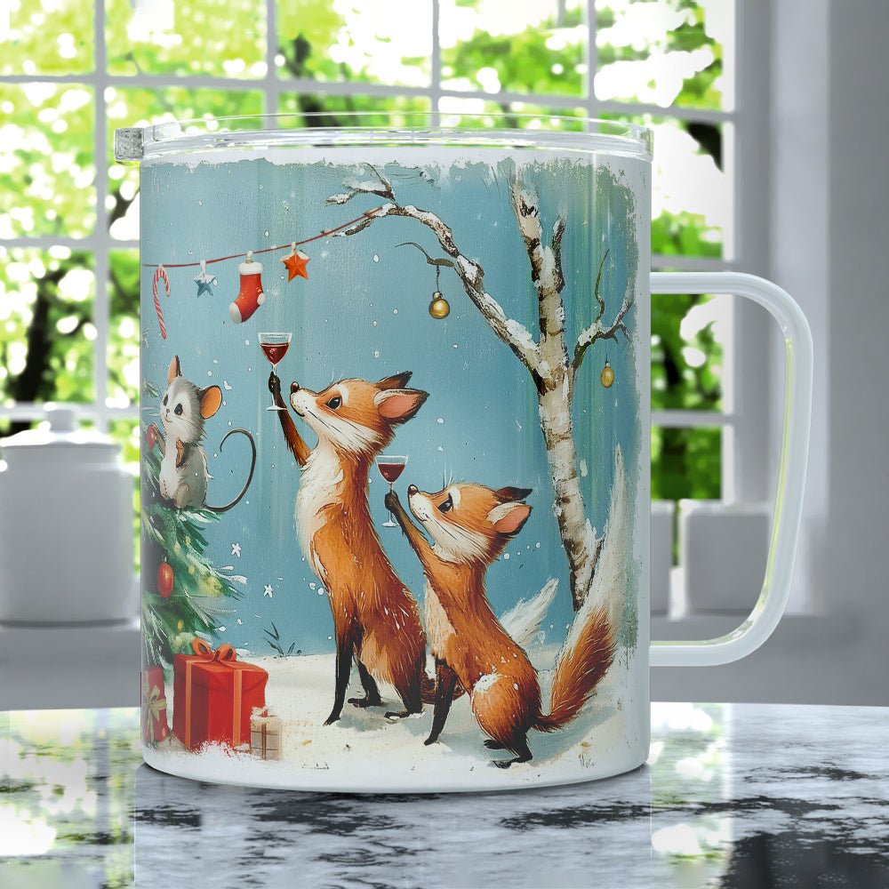 Festive Animals Holiday Insulated Travel Mug - Loftipop