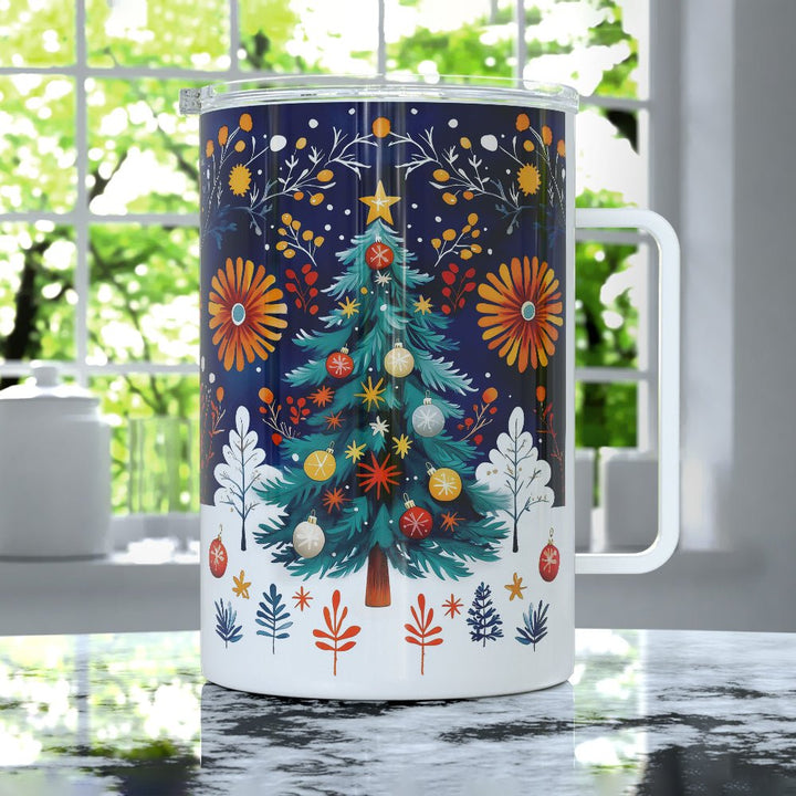 Festive Christmas Tree Insulated Travel Mug - Loftipop