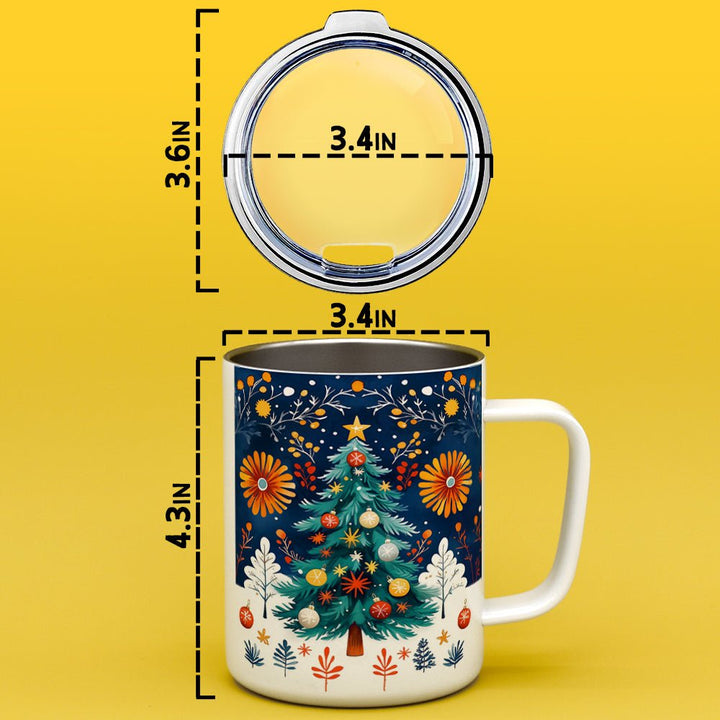 Festive Christmas Tree Insulated Travel Mug - Loftipop