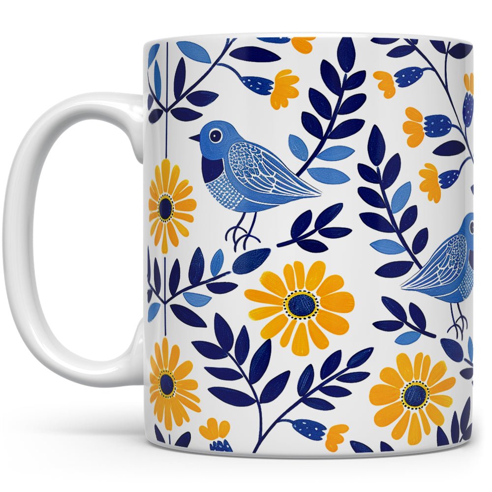 Floral Bird Mug - Loftipop